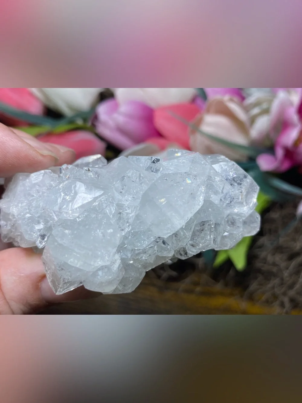 Apophyllite Stalactite Cluster